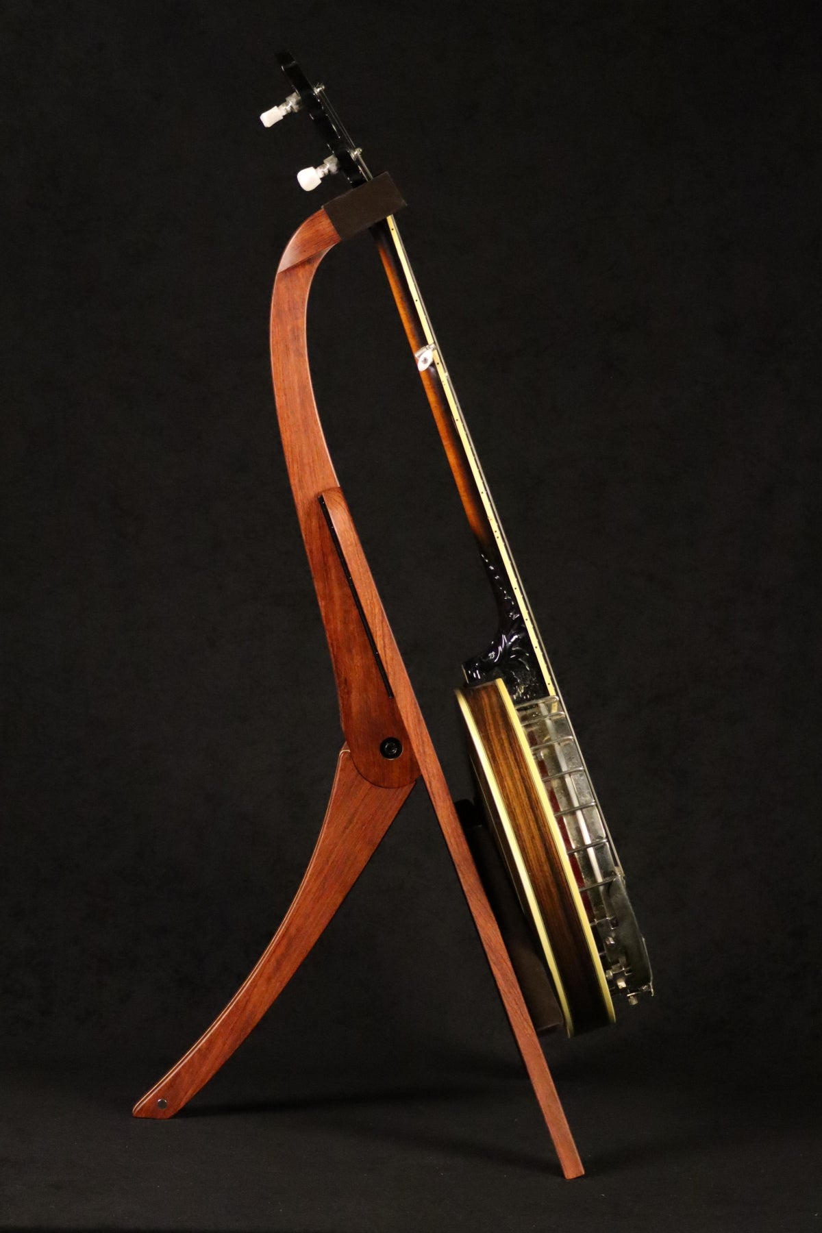 Bubinga and Curly Maple Banjo Stand