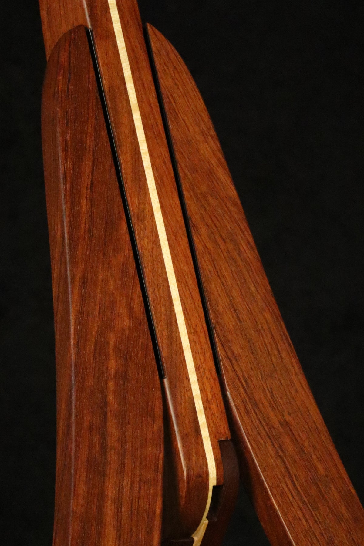 Bubinga and Curly Maple Banjo Stand