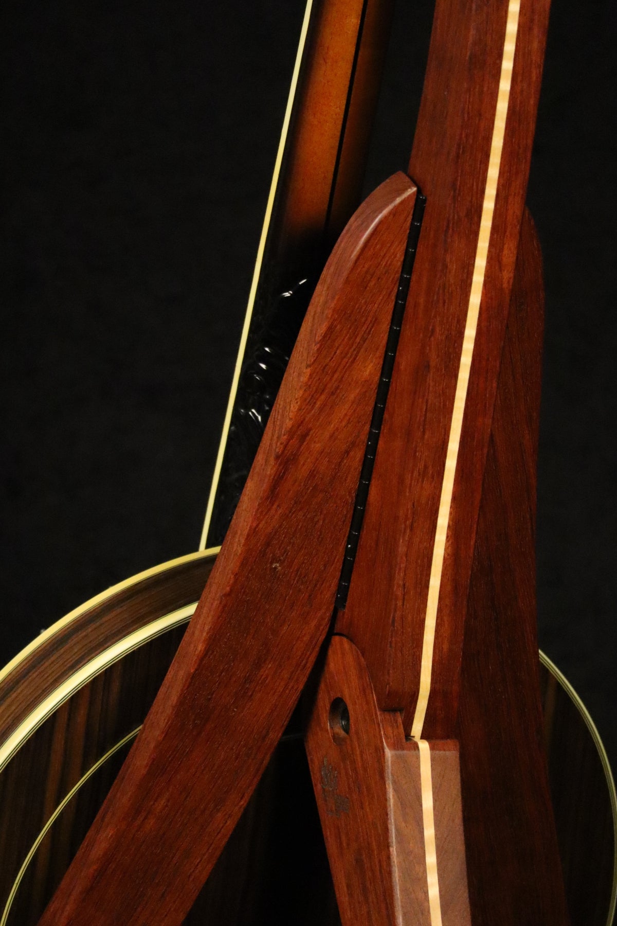 Bubinga and Curly Maple Banjo Stand