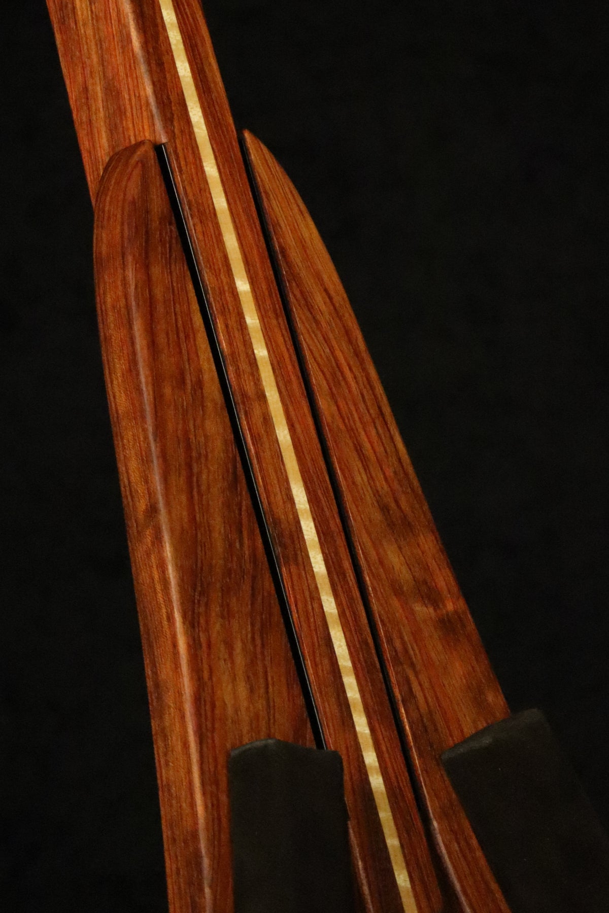 Bubinga and Curly Maple Mandolin Stand