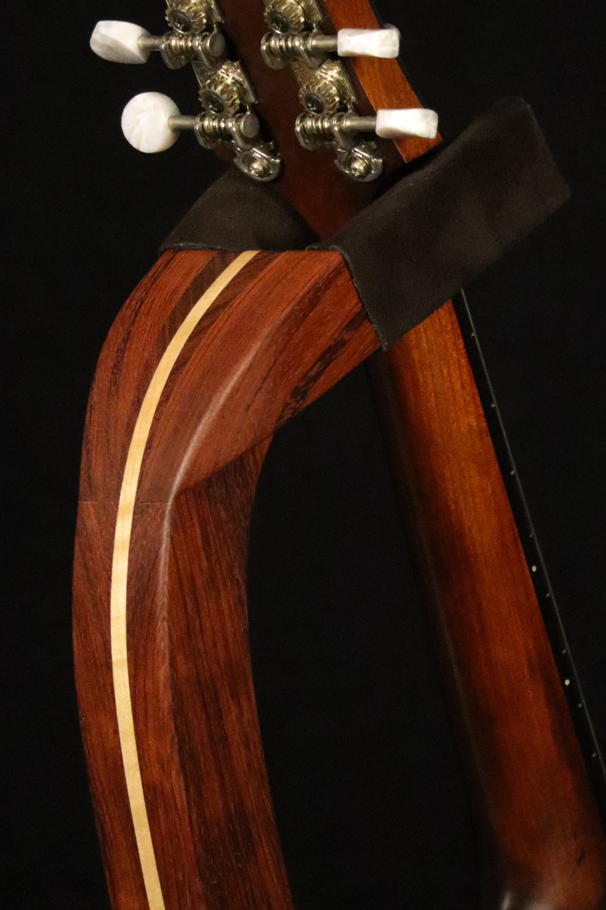 Bubinga and Curly Maple Mandolin Stand
