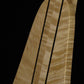 Folding curly maple wood electric bass guitar floor stand closeup front image