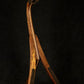 Folding chechen Caribbean rosewood and curly maple wood guitar floor stand full front image