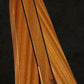 Folding sapele mahogany wood guitar floor stand closeup front image