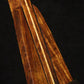 Folding chechen Caribbean rosewood and curly maple wood mandolin floor stand closeup front image