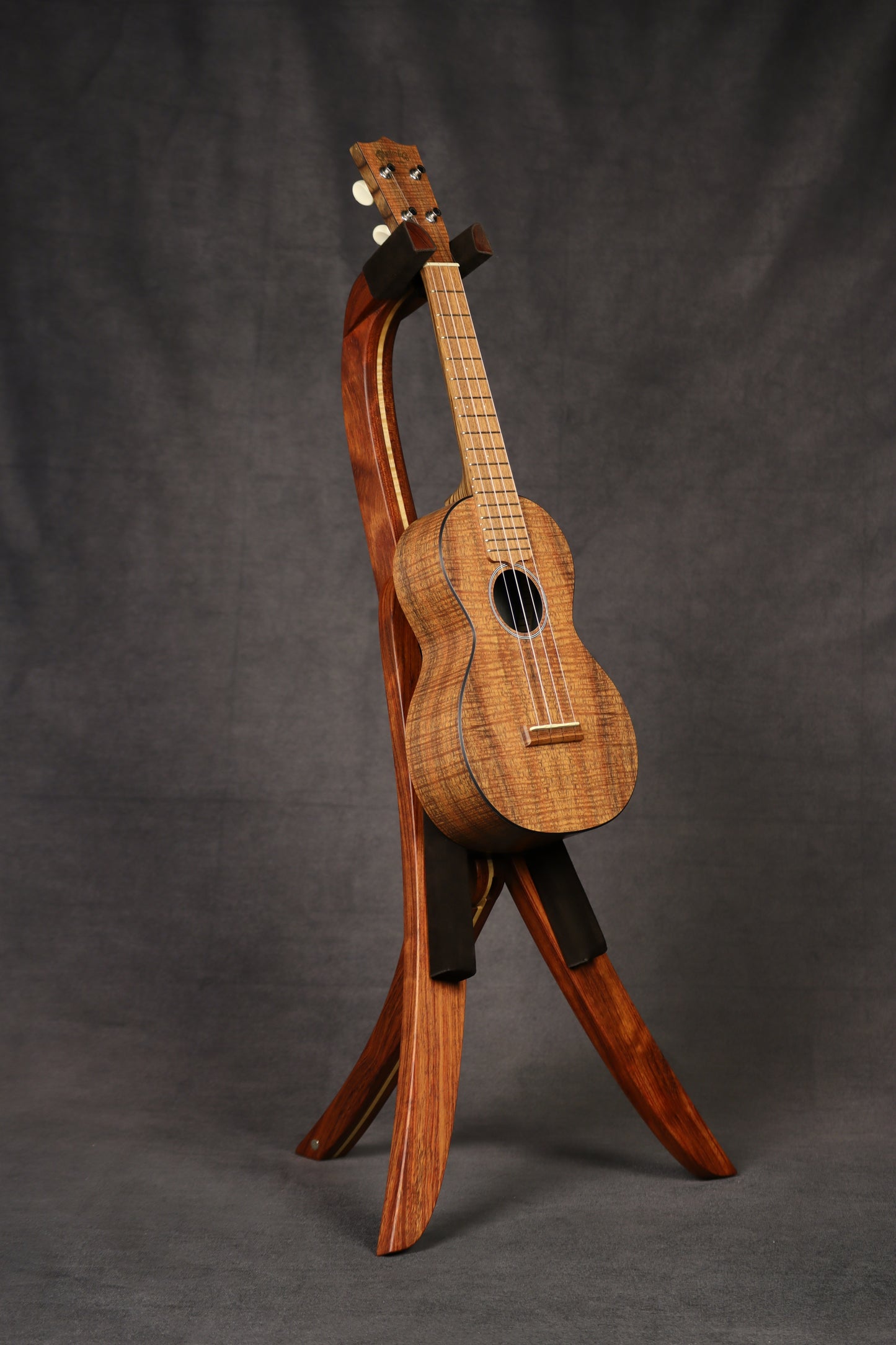 Bubinga and Maple Ukulele Stand #0658