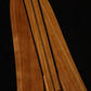 Folding cherry and walnut wood banjo floor stand closeup front image