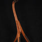 Folding bubinga rosewood and curly maple wood electric bass guitar floor stand full front image