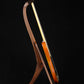 Folding morado Bolivian rosewood and curly maple wood electric bass guitar floor stand full side image with Sadowsky 5 string bass