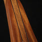 Folding sapele mahogany wood electric bass guitar floor stand closeup front image