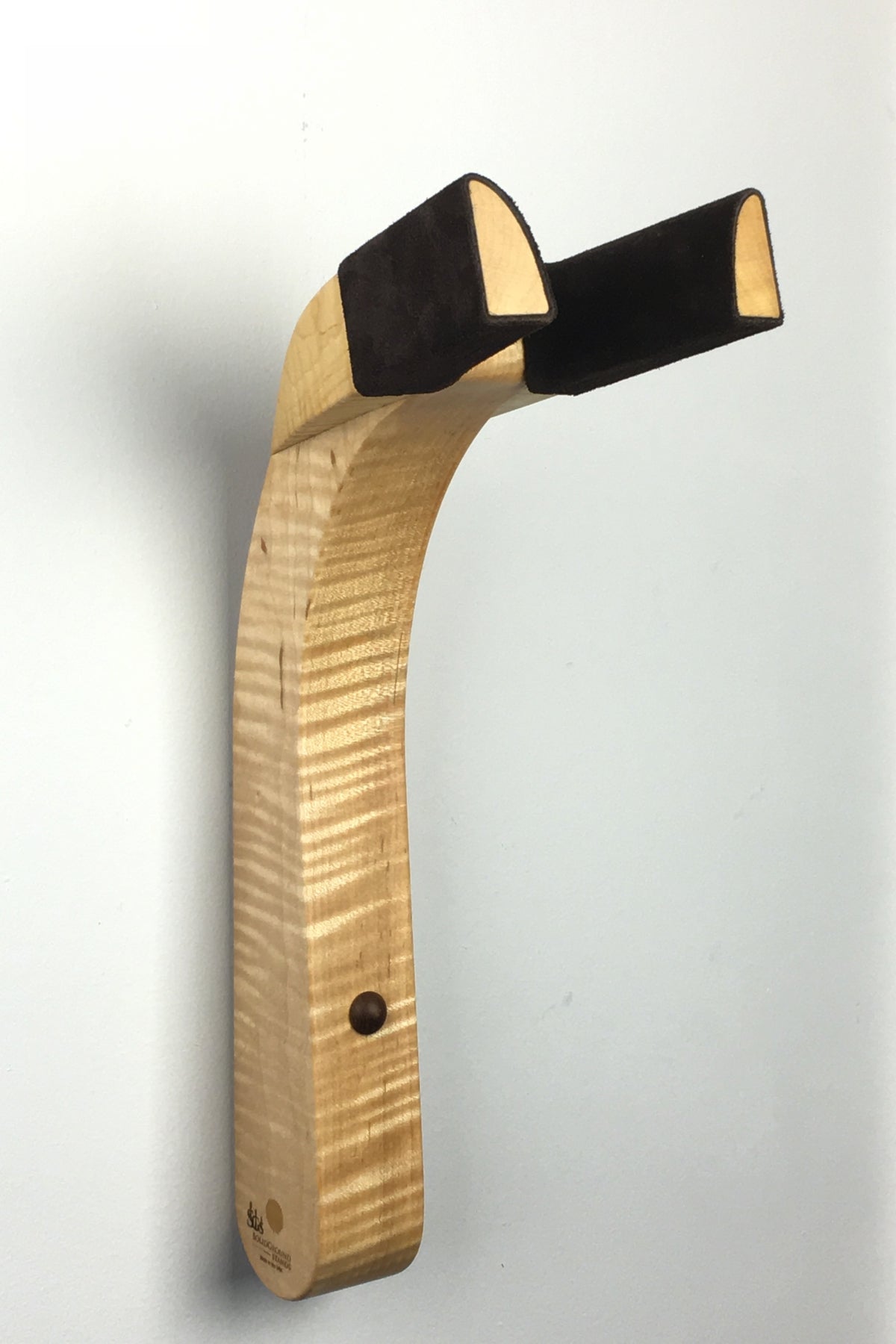 Curly maple wood guitar wall mount hanger