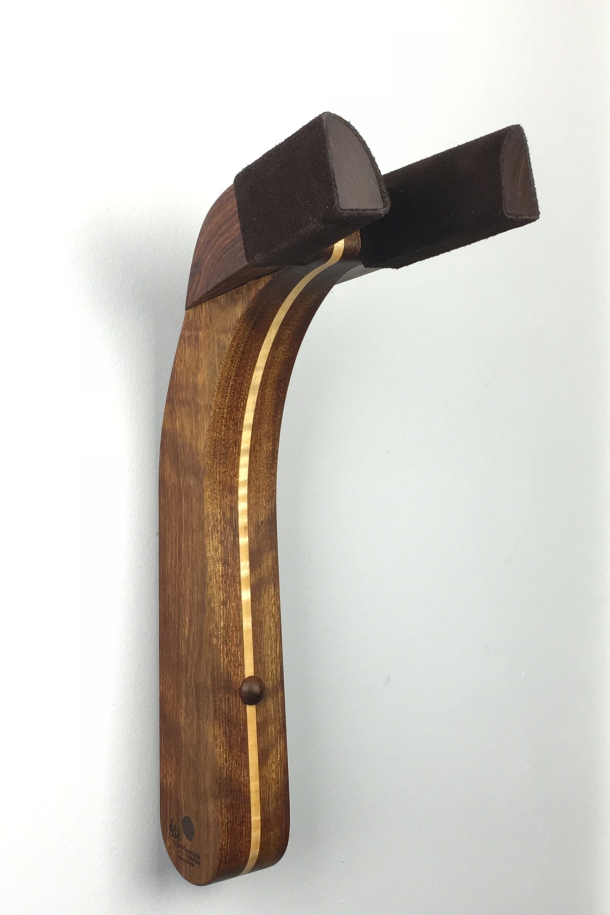 Chechen Caribbean rosewood and curly maple wood guitar wall mount hanger