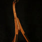 Folding bubinga rosewood and curly maple wood guitar floor stand full front image