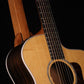 Folding cherry wood guitar floor stand closeup front image with Taylor guitar