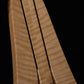 Folding curly maple wood guitar floor stand closeup front image
