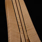 Folding curly maple and walnut wood guitar floor stand closeup front image