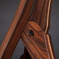 Folding morado Bolivian rosewood pau fero and curly maple wood guitar floor stand joinery detail image