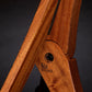 Folding sapele mahogany wood guitar floor stand joinery detail image