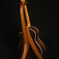 Folding sapele mahogany wood guitar floor stand full rear image with Taylor guitar