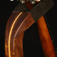 Folding chechen Caribbean rosewood and curly maple wood mandolin floor stand yoke detail image with Eastman mandolin