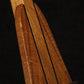 Folding sapele mahogany wood mandolin floor stand closeup front image