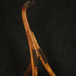 Folding chechen Caribbean rosewood and curly maple wood ukulele floor stand full front image