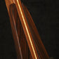 Folding morado Bolivian rosewood pau feroand curly maple wood ukulele floor stand closeup front image