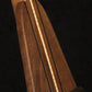 Folding walnut and curly maple wood ukulele floor stand closeup front image