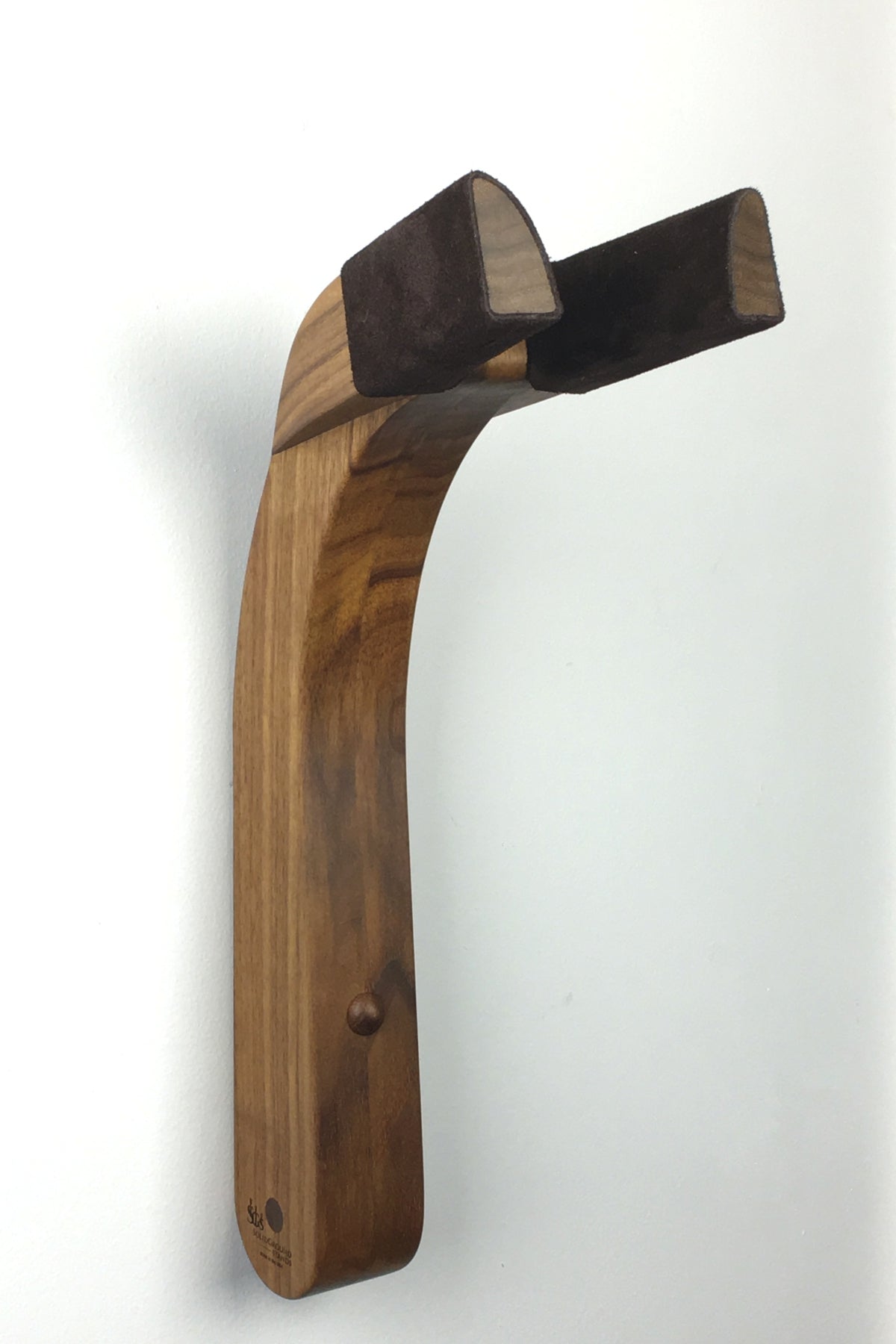Walnut wood guitar wall mount hanger